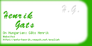 henrik gats business card